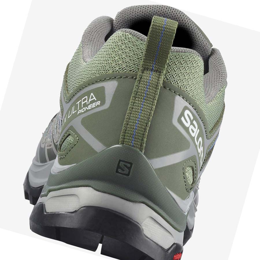 Tenis Senderismo Salomon WoX ULTRA PIONEER Mujer Verdes Grises | MX 2804XYU